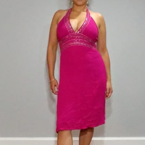 Lotus - Halter Pink Dress - Picture 5 of 6